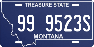 MT license plate 999523S