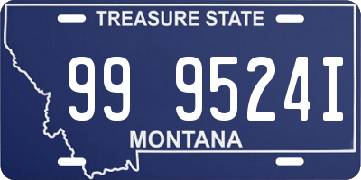 MT license plate 999524I