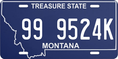 MT license plate 999524K