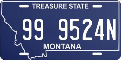 MT license plate 999524N