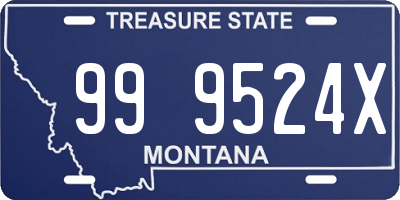 MT license plate 999524X