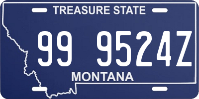 MT license plate 999524Z