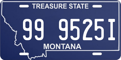 MT license plate 999525I