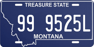 MT license plate 999525L