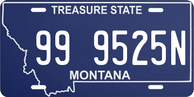 MT license plate 999525N