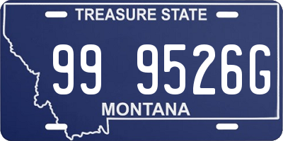 MT license plate 999526G