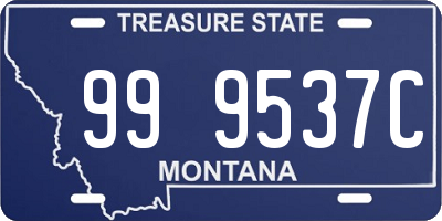 MT license plate 999537C