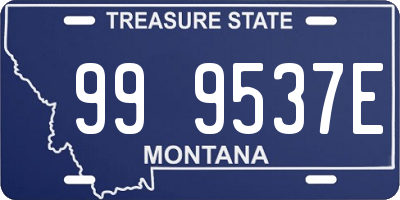 MT license plate 999537E