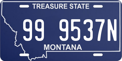 MT license plate 999537N