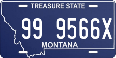 MT license plate 999566X