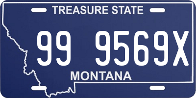 MT license plate 999569X