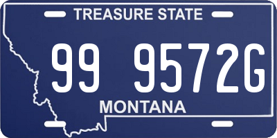 MT license plate 999572G