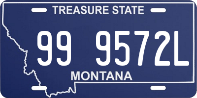 MT license plate 999572L