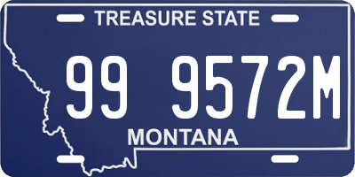 MT license plate 999572M