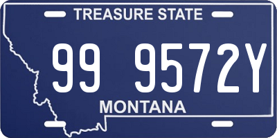 MT license plate 999572Y