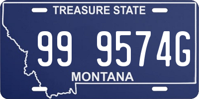 MT license plate 999574G