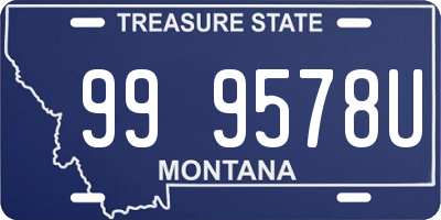 MT license plate 999578U