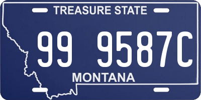 MT license plate 999587C