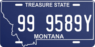 MT license plate 999589Y