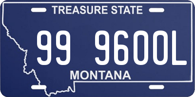 MT license plate 999600L