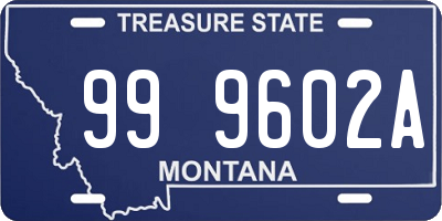 MT license plate 999602A