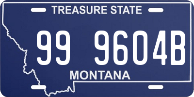 MT license plate 999604B