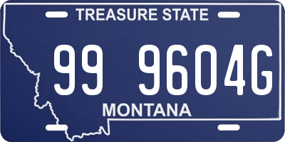 MT license plate 999604G