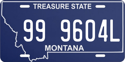 MT license plate 999604L