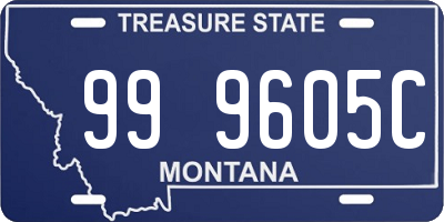 MT license plate 999605C