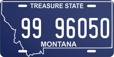 MT license plate 999605O