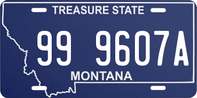 MT license plate 999607A