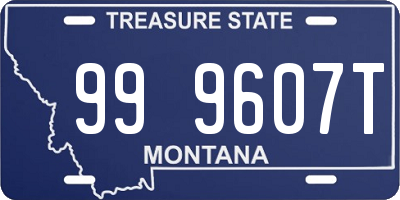 MT license plate 999607T