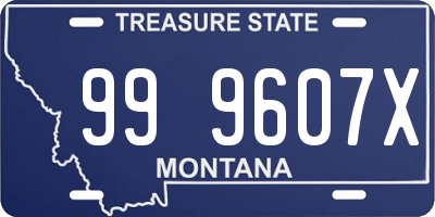 MT license plate 999607X