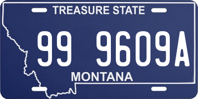 MT license plate 999609A