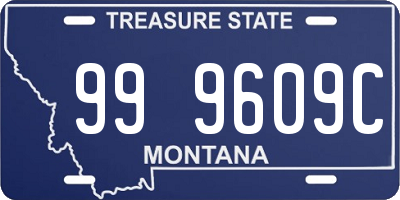 MT license plate 999609C