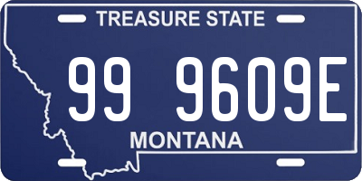 MT license plate 999609E