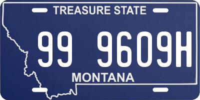 MT license plate 999609H