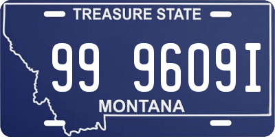 MT license plate 999609I