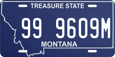 MT license plate 999609M