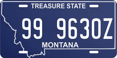 MT license plate 999630Z