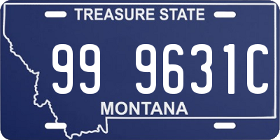 MT license plate 999631C