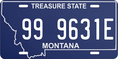 MT license plate 999631E