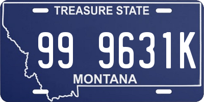 MT license plate 999631K