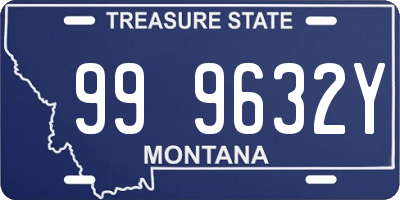 MT license plate 999632Y