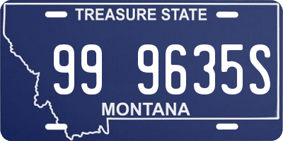 MT license plate 999635S