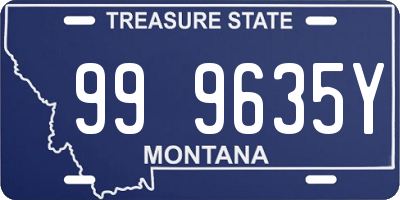 MT license plate 999635Y