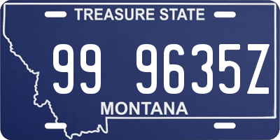 MT license plate 999635Z