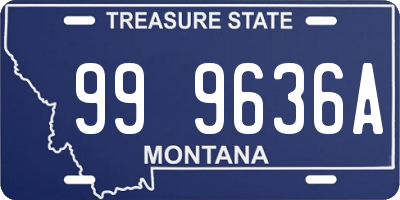 MT license plate 999636A