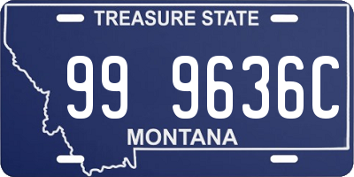 MT license plate 999636C