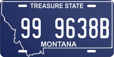 MT license plate 999638B